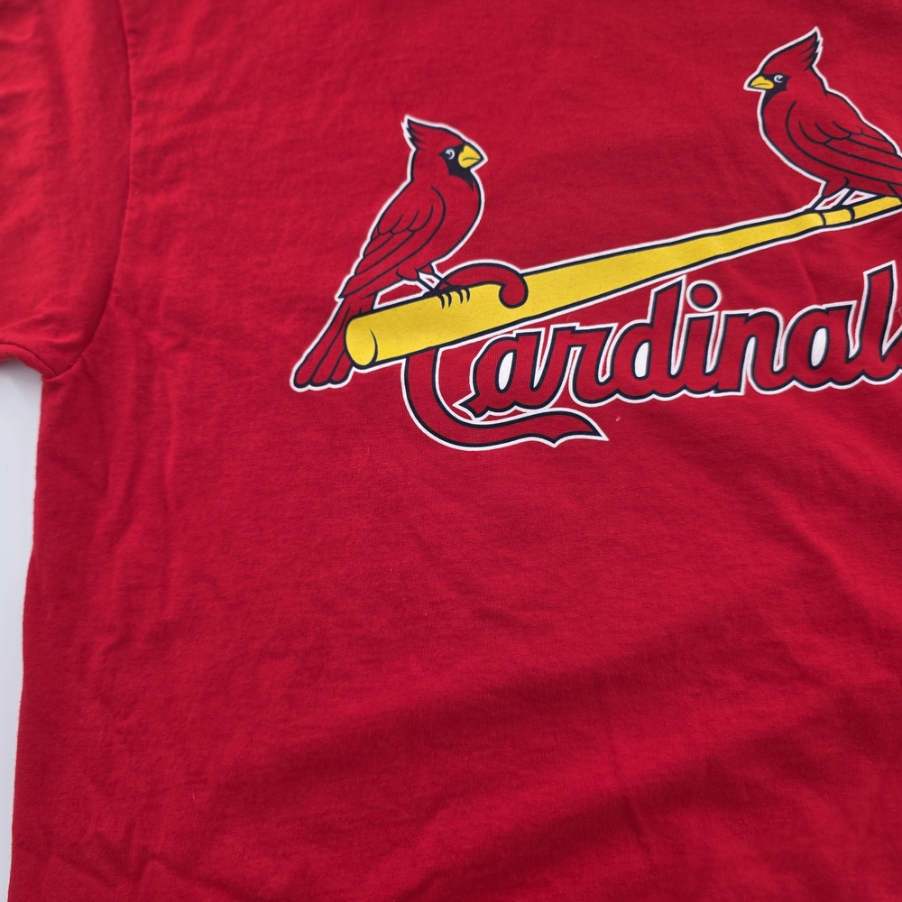 St. Louis Cardinals Yadier Molina #4 Majestic Red T-Shirt Men’s Large‎ - Picture 4 of 11